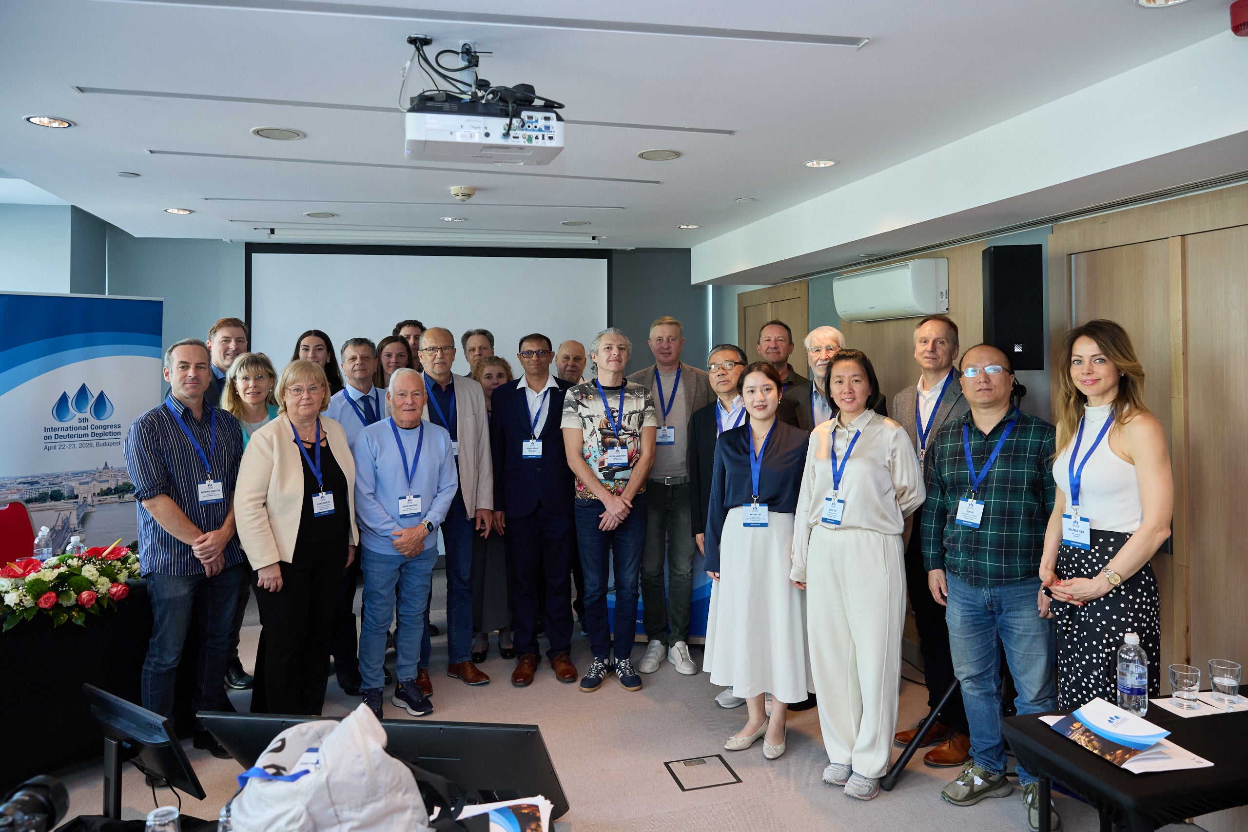 Attendees at the 5th International Congress on Deuterium Depletion, Budapest April 2026