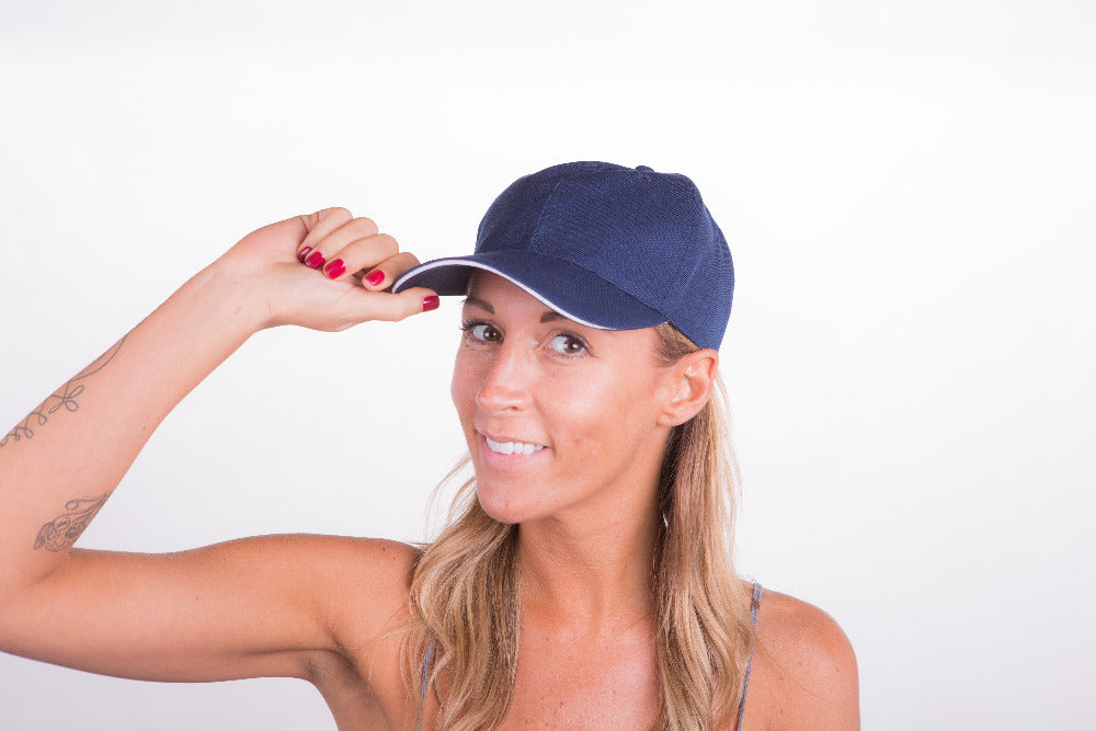 Silk lined sports cap side view