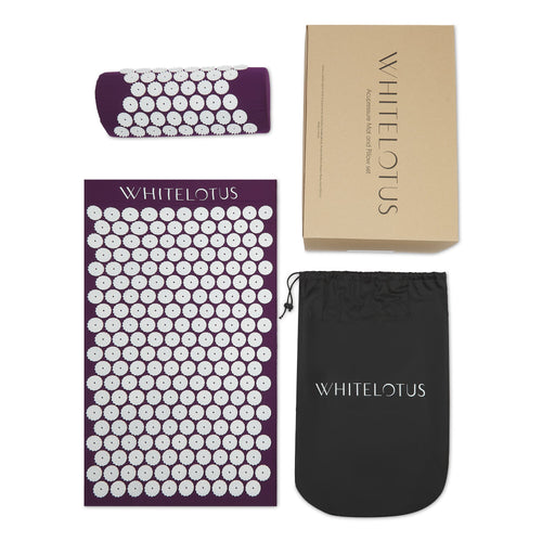 Acupressure mat in use